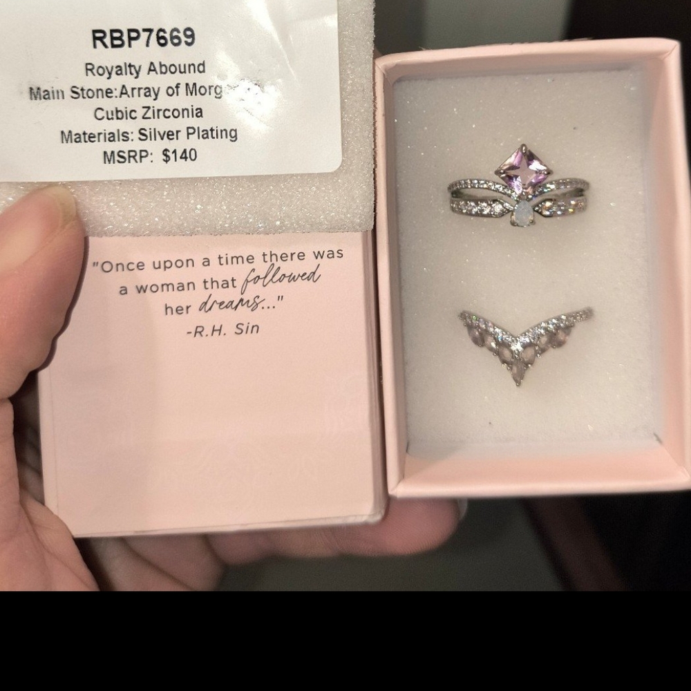 Bomb Party Princess Collection "Royalty Abound" RBP7669 Size 9 Stunning 2pc Ring